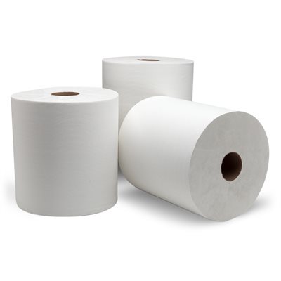 Papier à main blanc 1000'/rouleau