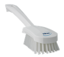 Short handle, soft bristle brush