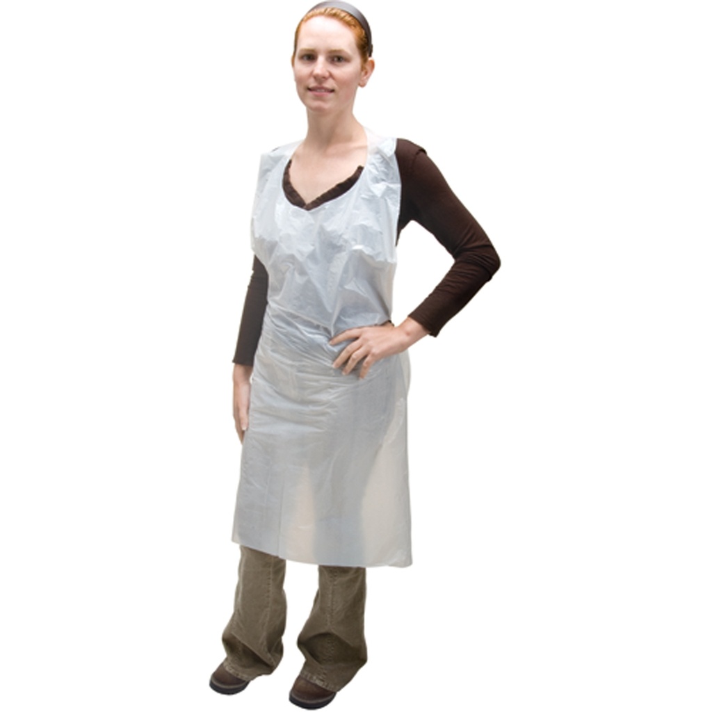 Large disposable polyethylene apron