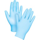 Gants jetables de vinyle-nitrile bleu sans poudre