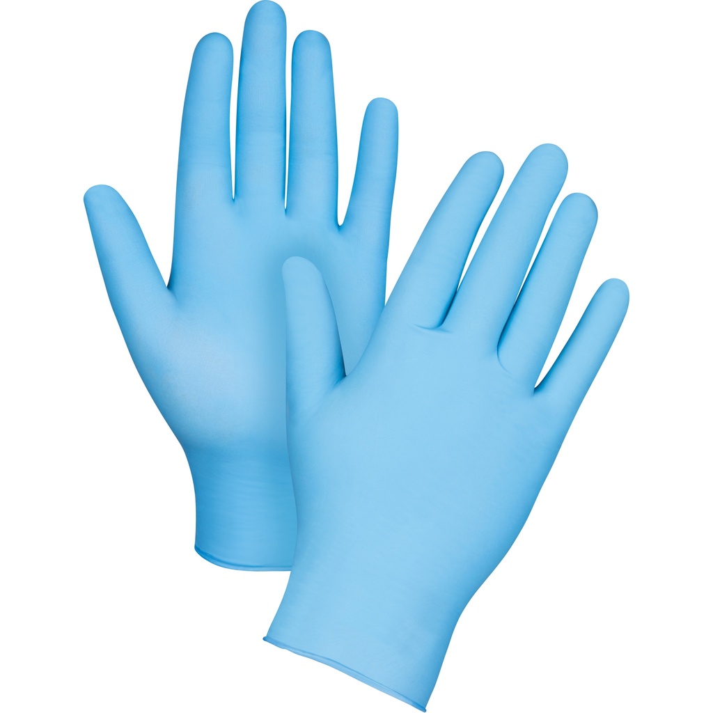 Gants jetables nitrile bleu sans poudre