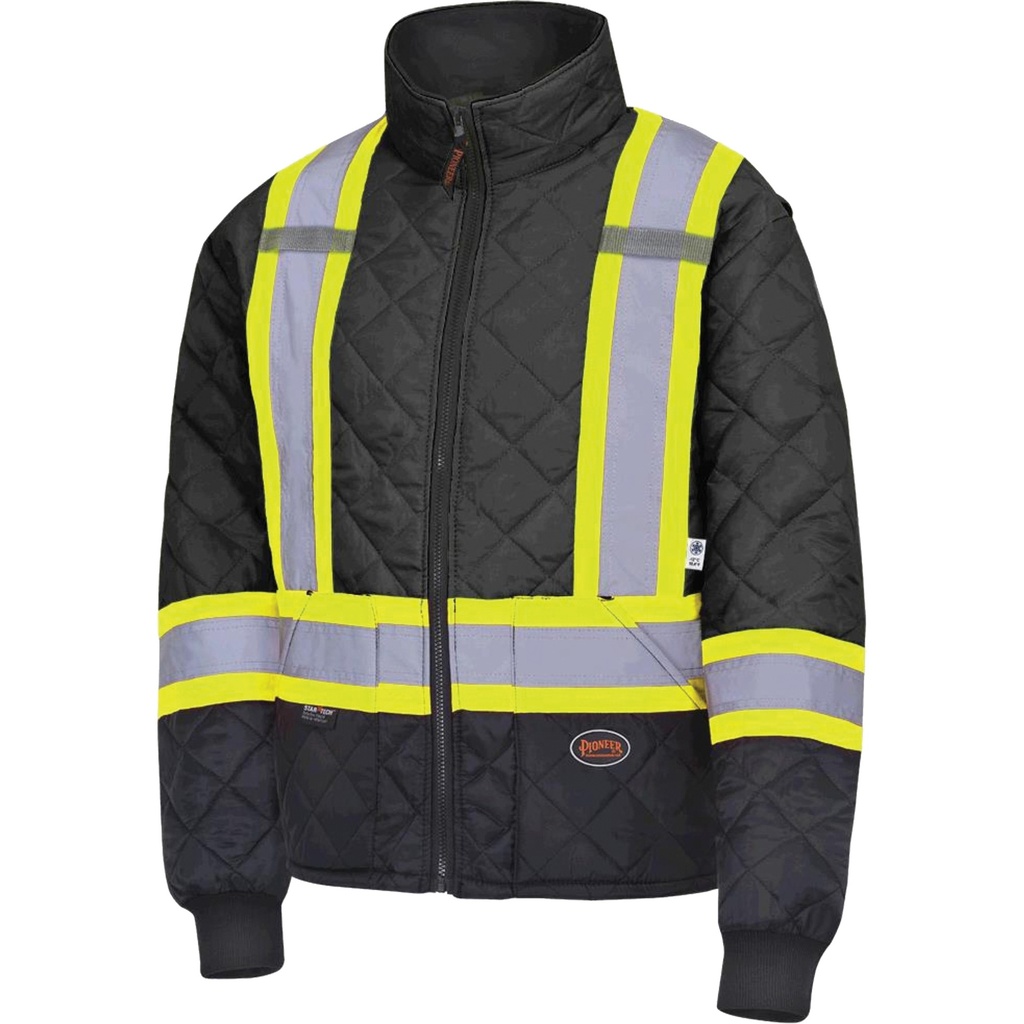 [SHD506] Quilted Freezer Jacket, Polyester, Black (X Small)