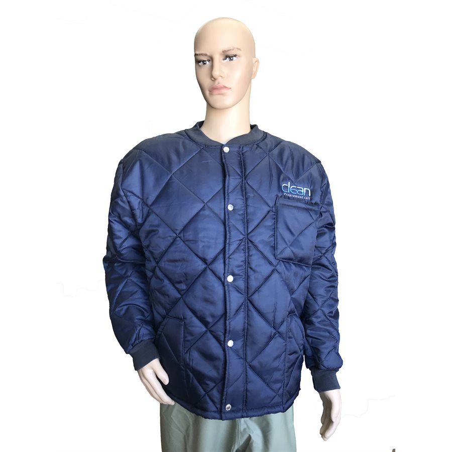 Freezer coat with embroidery