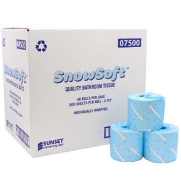 Papier hygiénique standard recyclé - Papier vierge 2 épaisseurs - 48 rouleaux de 500 feuilles