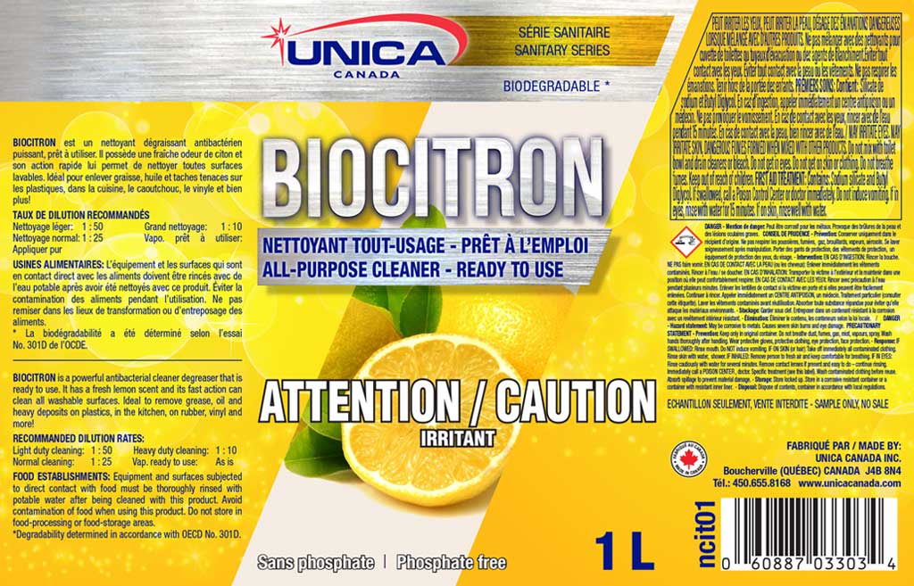 [Label-Biocitron] Unica sprayer label (Biocitron)