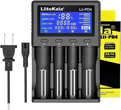 [18650CH-4] Chargeur multi pour batteries rechargeables